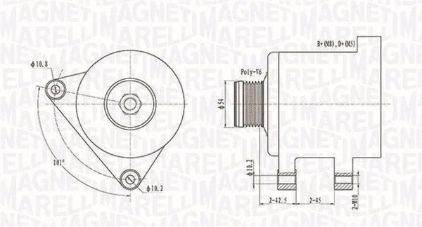 Kintamosios srovės generatorius MAGNETI MARELLI 063731553010