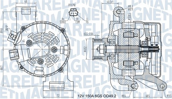 Kintamosios srovės generatorius MAGNETI MARELLI 063731575010