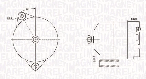 Kintamosios srovės generatorius MAGNETI MARELLI 063731586010
