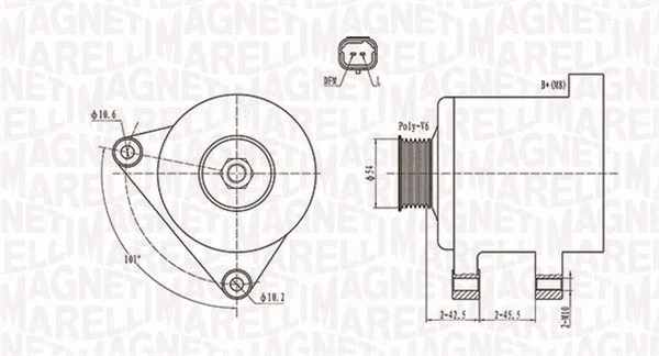Kintamosios srovės generatorius MAGNETI MARELLI 063731674010