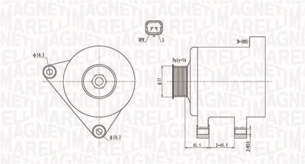 Kintamosios srovės generatorius MAGNETI MARELLI 063731741010