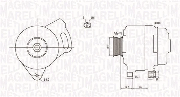 Kintamosios srovės generatorius MAGNETI MARELLI 063731750010