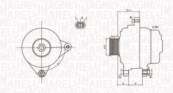Kintamosios srovės generatorius MAGNETI MARELLI 063731792010