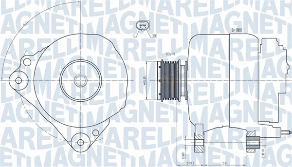 Kintamosios srovės generatorius MAGNETI MARELLI 063731810010