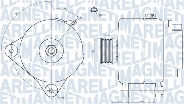 Kintamosios srovės generatorius MAGNETI MARELLI 063731887010