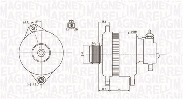 Kintamosios srovės generatorius MAGNETI MARELLI 063731900010