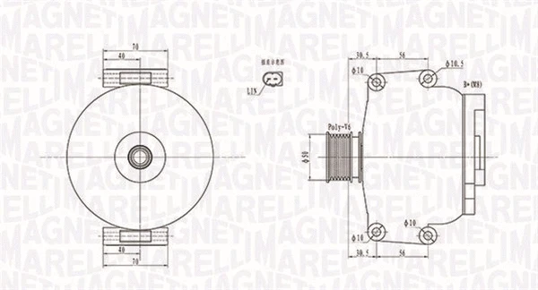 Kintamosios srovės generatorius MAGNETI MARELLI 063731908010