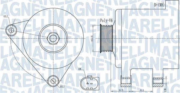 Kintamosios srovės generatorius MAGNETI MARELLI 063731910010