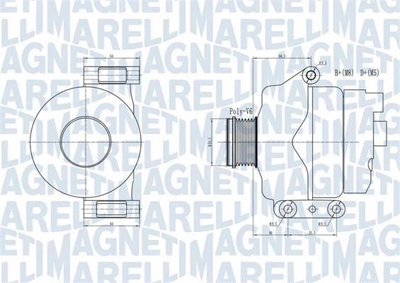 Kintamosios srovės generatorius MAGNETI MARELLI 063731934010