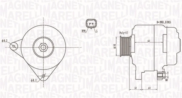 Kintamosios srovės generatorius MAGNETI MARELLI 063731959010