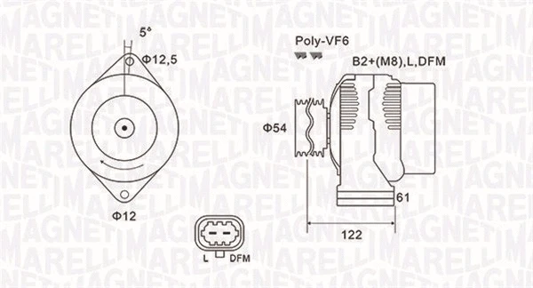 Kintamosios srovės generatorius MAGNETI MARELLI 063731994010