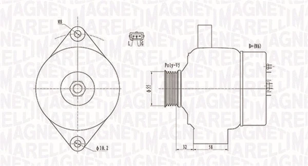 Kintamosios srovės generatorius MAGNETI MARELLI 063732026010
