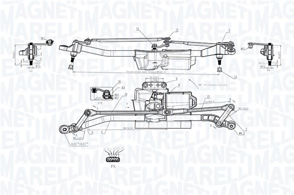 Langų valytuvų sistema MAGNETI MARELLI 064352403010