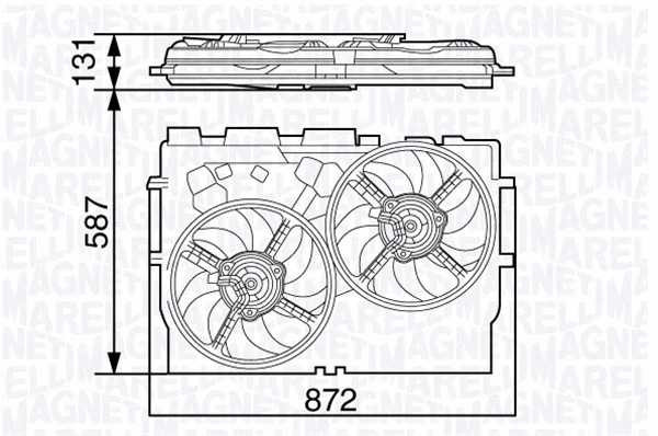 Radiatoriaus ventiliatorius MAGNETI MARELLI 069422582010