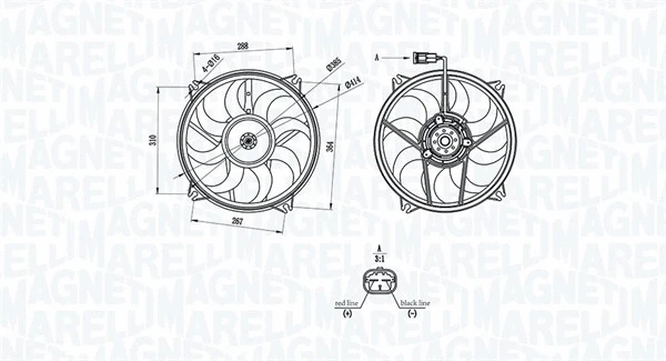 Radiatoriaus ventiliatorius MAGNETI MARELLI 069422708010