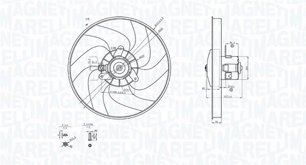 Radiatoriaus ventiliatorius MAGNETI MARELLI 069422756010