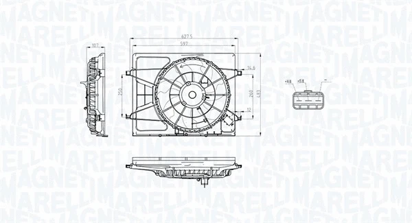 Radiatoriaus ventiliatorius MAGNETI MARELLI 069422793010