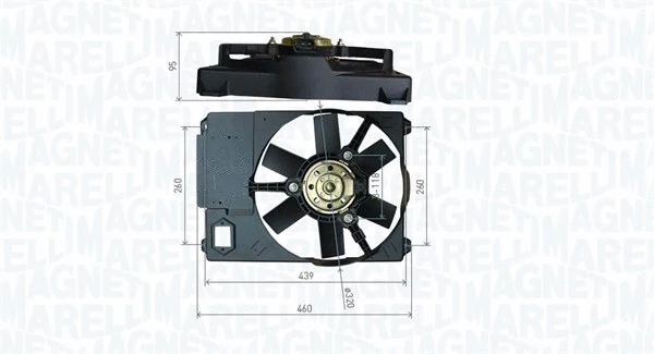 Radiatoriaus ventiliatorius MAGNETI MARELLI 069422800010