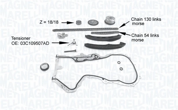 Pavaros grandinės komplektas MAGNETI MARELLI 341500001210