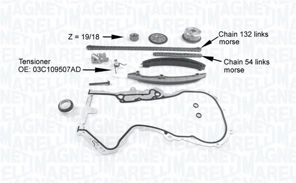 Pavaros grandinės komplektas MAGNETI MARELLI 341500001220