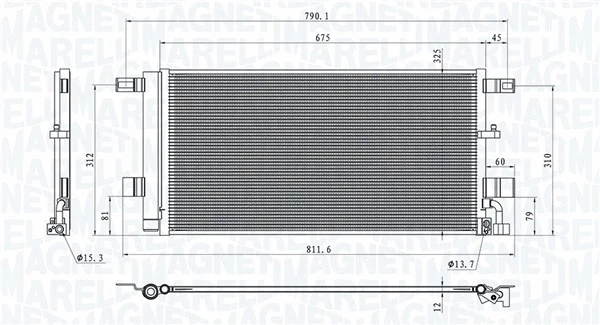 Oro kondicionieriaus radiatorius MAGNETI MARELLI 350203100100