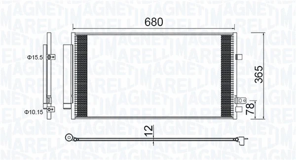 Oro kondicionieriaus radiatorius MAGNETI MARELLI 350203173000