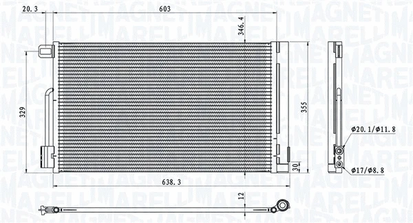Oro kondicionieriaus radiatorius MAGNETI MARELLI 350203611000