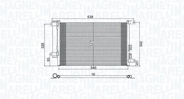 Oro kondicionieriaus radiatorius MAGNETI MARELLI 350203733000