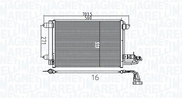 Oro kondicionieriaus radiatorius MAGNETI MARELLI 350203737000
