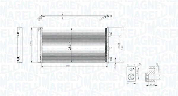 Oro kondicionieriaus radiatorius MAGNETI MARELLI 350203747000
