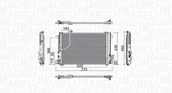 Oro kondicionieriaus radiatorius MAGNETI MARELLI 350203755000