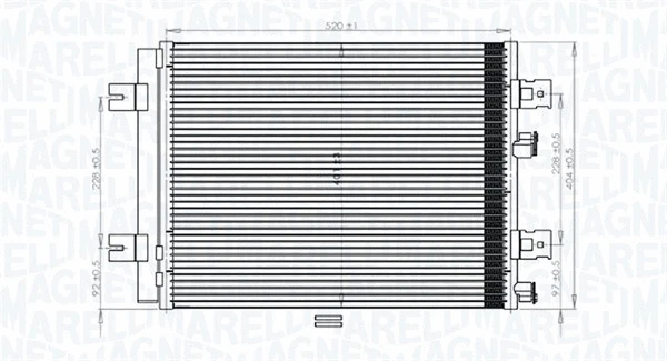 Oro kondicionieriaus radiatorius MAGNETI MARELLI 350203765000