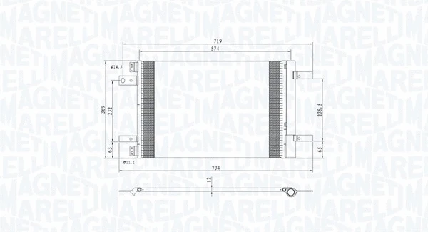Oro kondicionieriaus radiatorius MAGNETI MARELLI 350203766000
