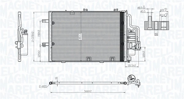 Oro kondicionieriaus radiatorius MAGNETI MARELLI 350203770000