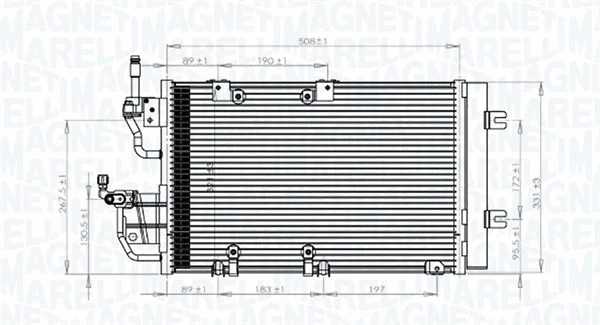 Oro kondicionieriaus radiatorius MAGNETI MARELLI 350203771000