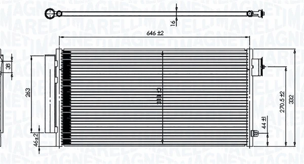 Oro kondicionieriaus radiatorius MAGNETI MARELLI 350203791000