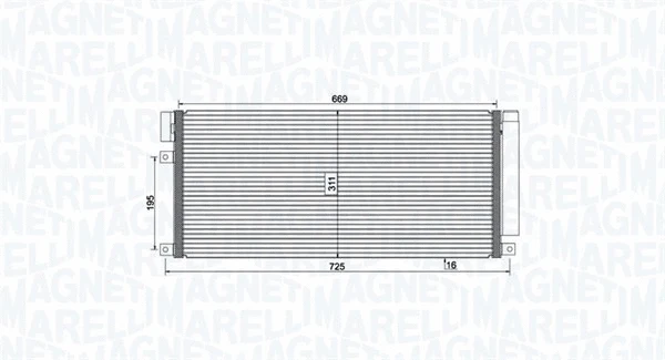 Oro kondicionieriaus radiatorius MAGNETI MARELLI 350203806000