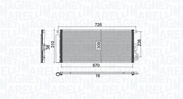 Oro kondicionieriaus radiatorius MAGNETI MARELLI 350203807000