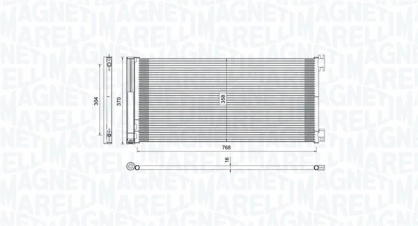 Oro kondicionieriaus radiatorius MAGNETI MARELLI 350203808000