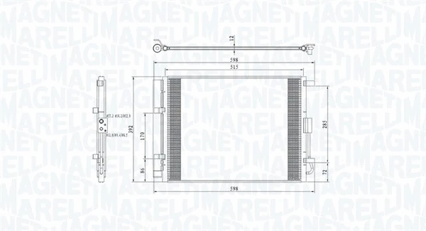 Oro kondicionieriaus radiatorius MAGNETI MARELLI 350203809000