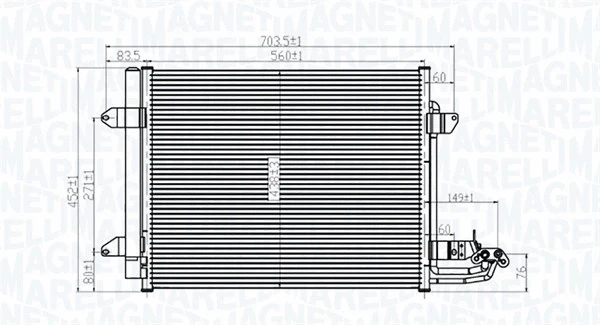 Oro kondicionieriaus radiatorius MAGNETI MARELLI 350203815000