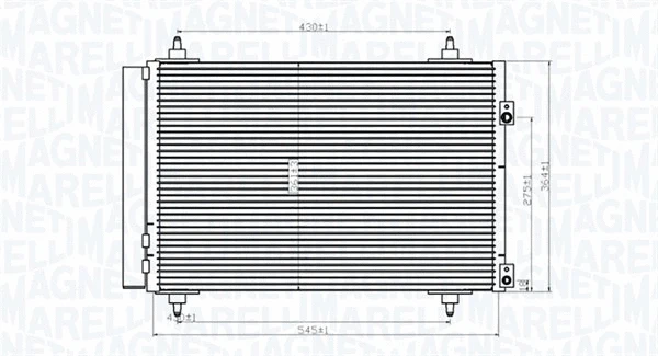 Oro kondicionieriaus radiatorius MAGNETI MARELLI 350203820000