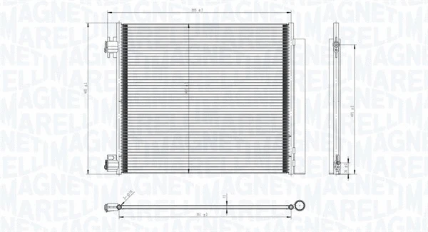 Oro kondicionieriaus radiatorius MAGNETI MARELLI 350203832000