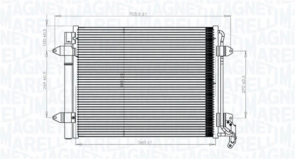 Oro kondicionieriaus radiatorius MAGNETI MARELLI 350203833000