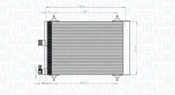 Oro kondicionieriaus radiatorius MAGNETI MARELLI 350203839000