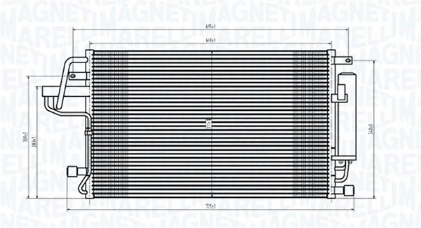 Oro kondicionieriaus radiatorius MAGNETI MARELLI 350203843000