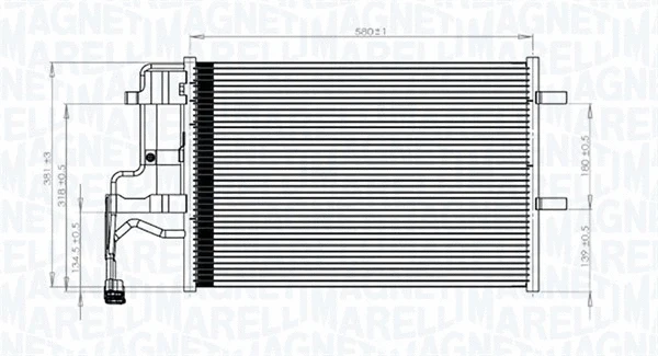 Oro kondicionieriaus radiatorius MAGNETI MARELLI 350203844000
