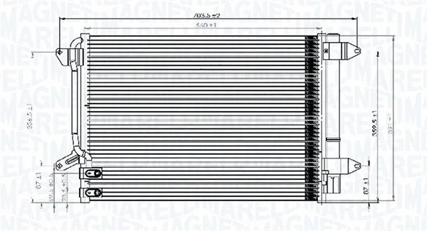 Oro kondicionieriaus radiatorius MAGNETI MARELLI 350203845000
