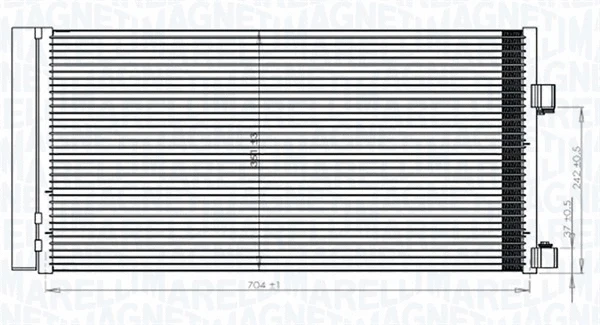 Oro kondicionieriaus radiatorius MAGNETI MARELLI 350203847000