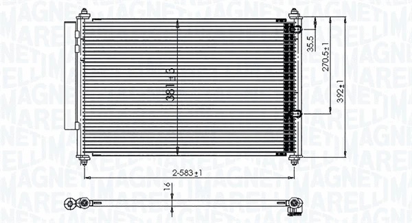 Oro kondicionieriaus radiatorius MAGNETI MARELLI 350203850000